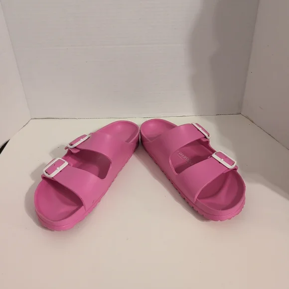 Birkenstock Women's Arizona Pink Slide Sandals Size 9 - Picture 3 of 8